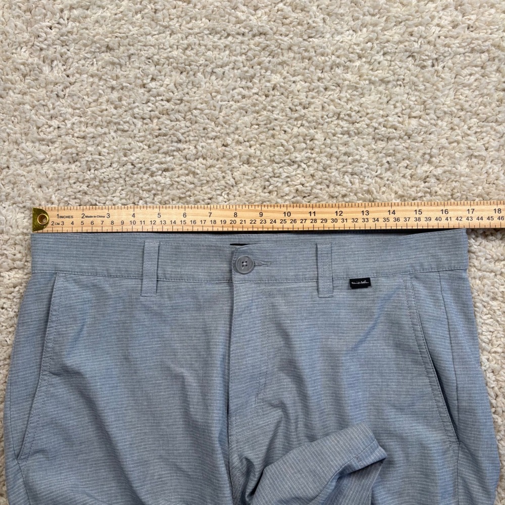 TravisMathew Mens Grey Heather Striped Golf Shorts Size 32 Performance Stretch - Picture 5 of 7